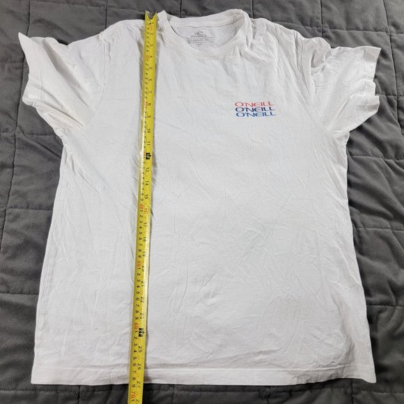 O'Neill Burst Mens Large White Short Sleeve Tee Standard Fit Casual Lightweight - Picture 11 of 12